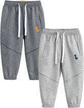 Toddler Boys Jogger Active Athletic Pants Dinosaur Sweatpants (1-Pack 2-Pack)